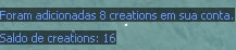 Saldo de Creations Virtuais