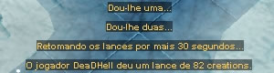 Novo lance durante a contagem