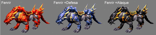 Fenrir, Fenrir +Defesa e Fenrir +Ataque