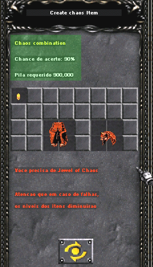 Porcentagem de sucesso da combinação
